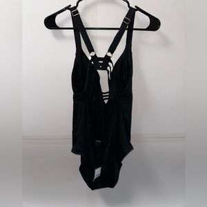 NWT Sun Lab Swim black arrow one piece